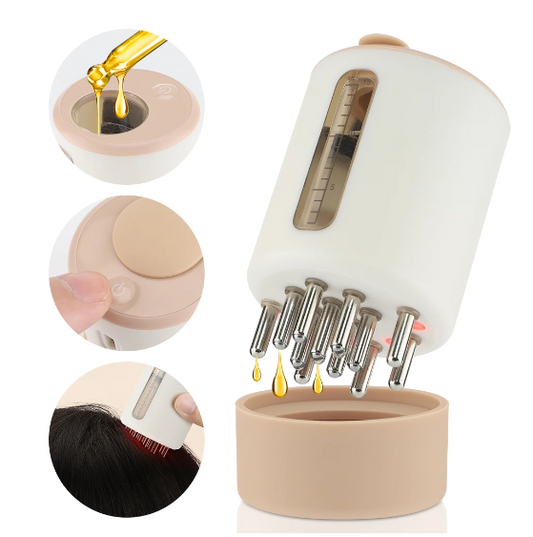 LUMINARA - Red Light Therapy Electric Scalp Massager And Hair Oil Applicator